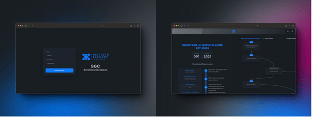 Portal web del SGC con acceso seguro y panel principal